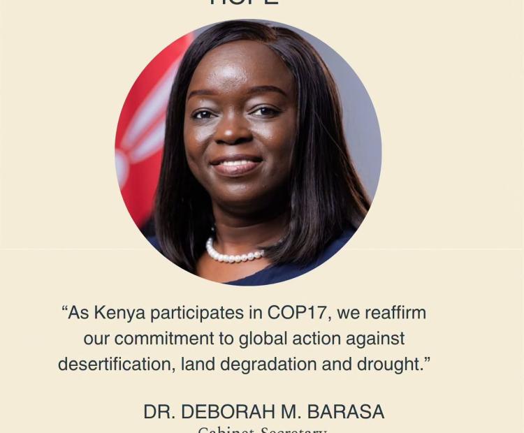 Cabinet Secretary , Dr. Deborah Mlongo Barasa ,EGH arrives in Ulaanbaatar for COP17.
